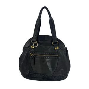 Lucky Brand Vintage Inspired Black Leather Shoulder Bag